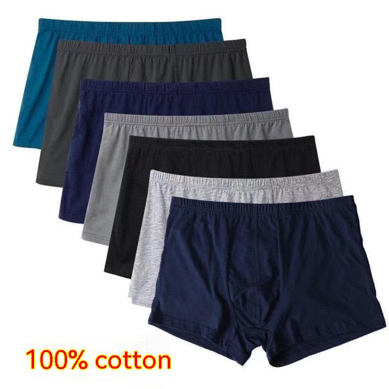 Men's Boxer Mid Waist Underwear Middle-aged And Elderly Cotton Shorts