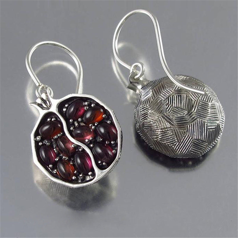 Bohemian Red Pomegranate Seed Women Earrings