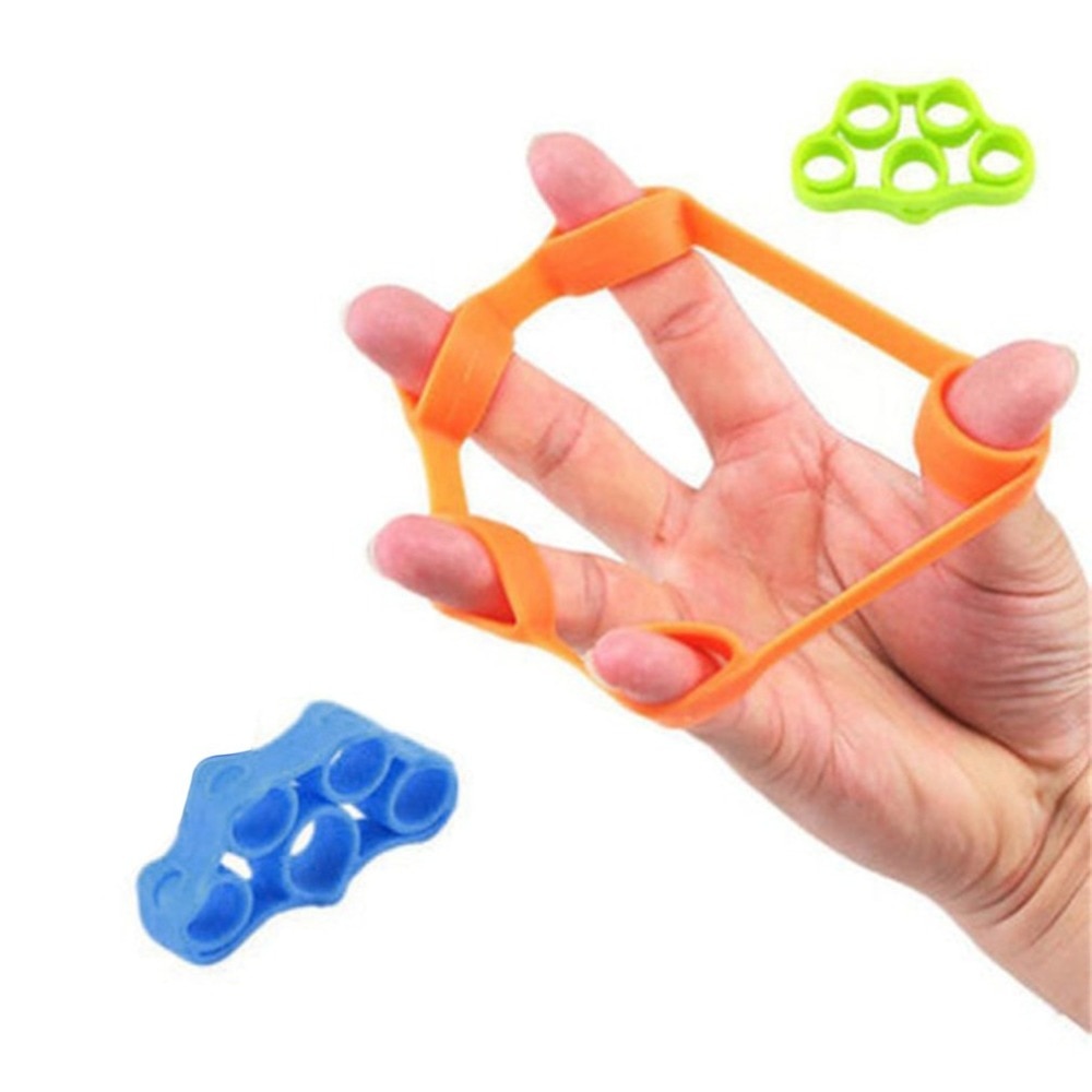 Silicone Finger Trainer Hand Gripper Resistance Bands Fitness