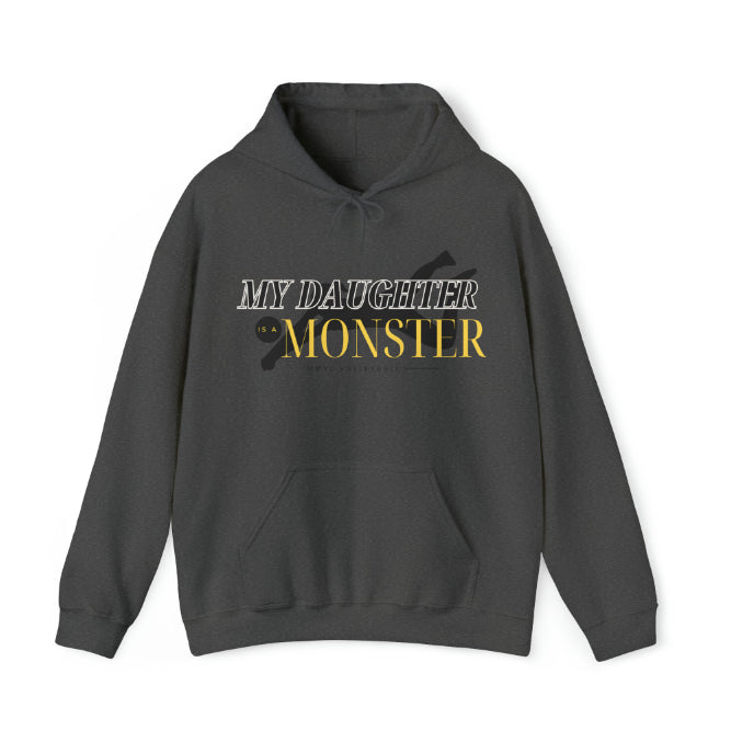 European And American Plus Velvet Letters My Daughter Is A Monster Hooded Sweatshirt