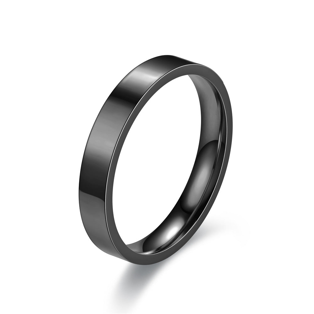 Flat Stainless Steel Glossy Ring