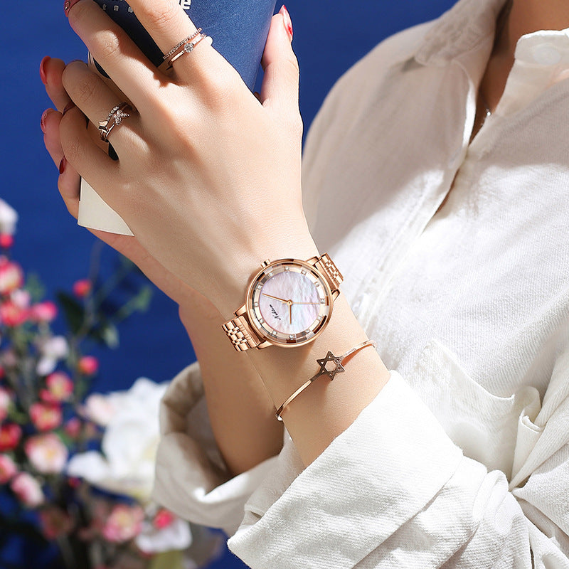 Women's Watch Simple Rhinestone Quartz Watch Trend