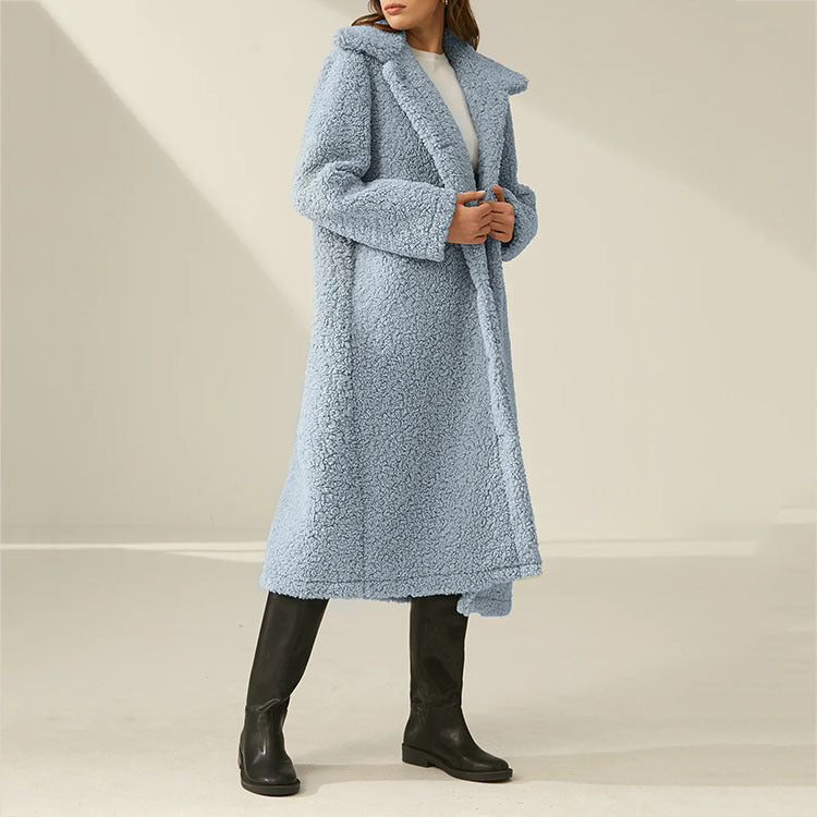 Autumn And Winter Single-breasted Woolen Coat Outerwear