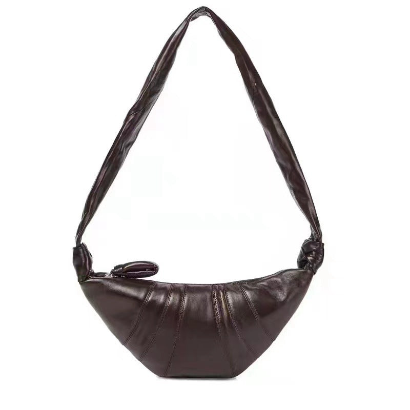 Leather Underarm Dumpling Bag Crossbody