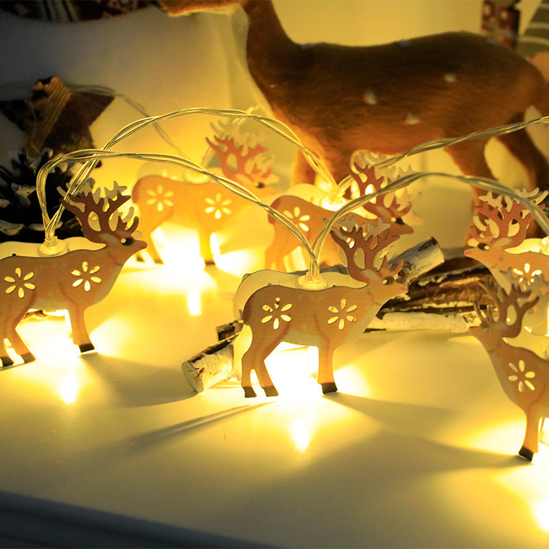 LED Battery String Lights Christmas Tree Deer Christmas Stockings