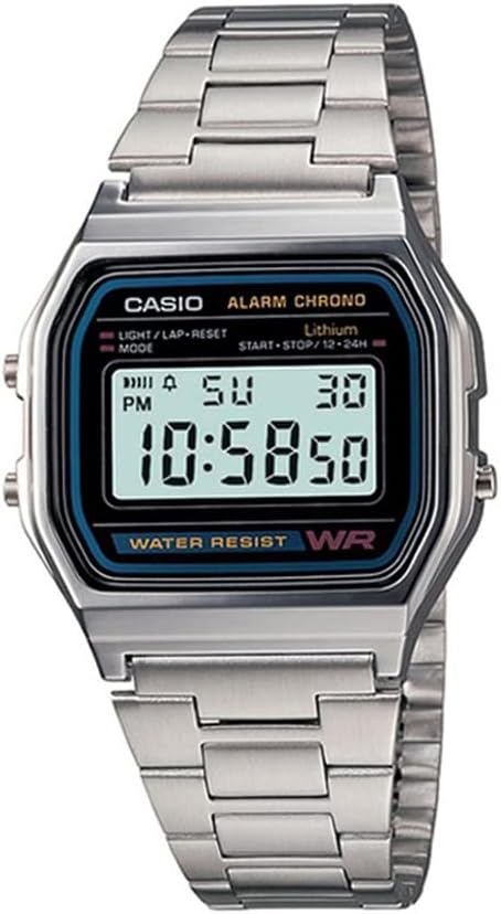 Casio Men's A158WA-1DF Stainless Steel Digital Watch