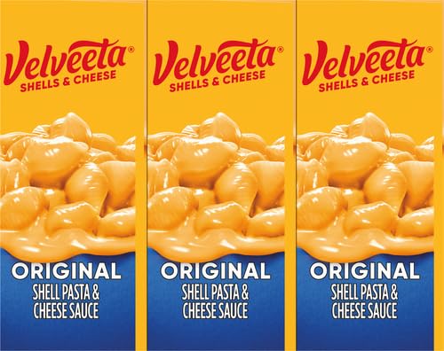 Velveeta Shells & Cheese: Original Shell Pasta & Cheese Sauce Meal, 3-Pack (12 oz Boxes)