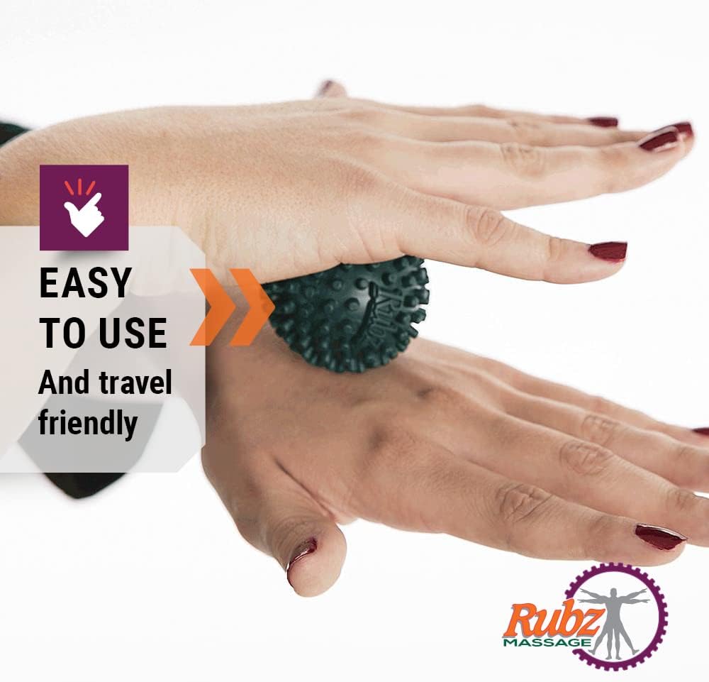 Due North Industrial Rubz Foot, Hand & Back Massage Ball, Relief from Plantar Fasciitis, Green