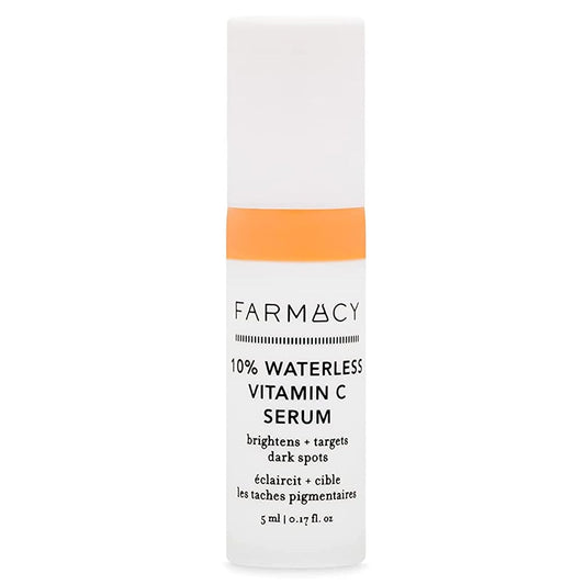 Farmacy's Vitamin C Serum: A 10% Solution for Brighter Skin - Waterless Formula for Face - Targets Dark Spots - Antioxidant Powerhouse with Ferulic Acid (5ml)
