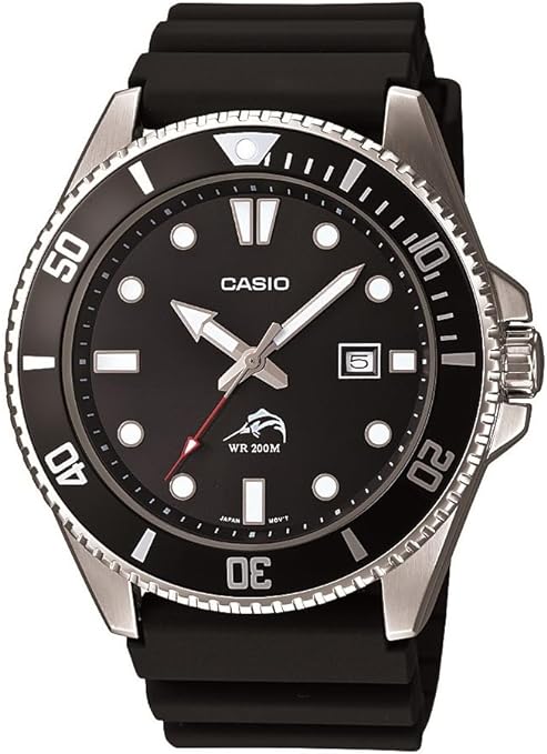 Casio Men's Classic Dive Style Watch, 200 M WR, Screw Down Crown and Case Back, MDV106 Series