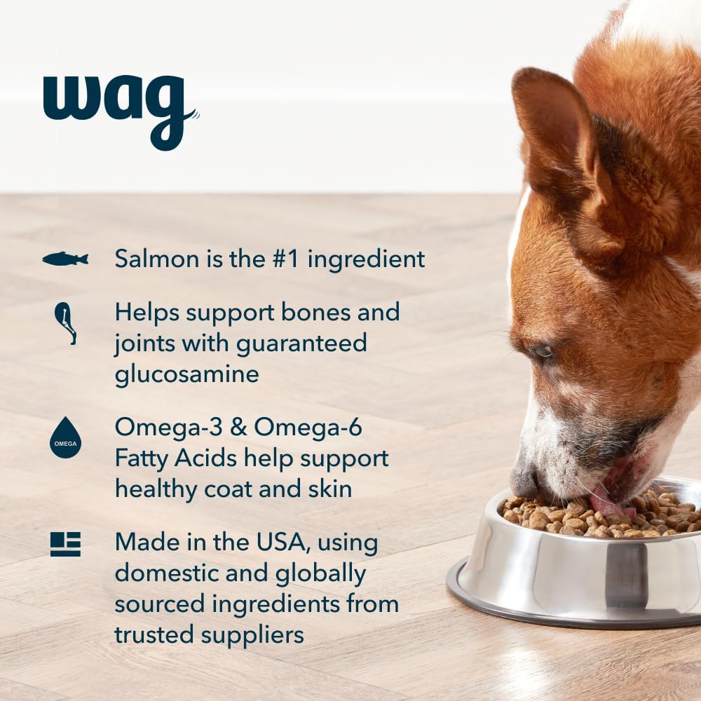 Wag Dry Dog Food with Salmon and Brown Rice, 30 lb Bag