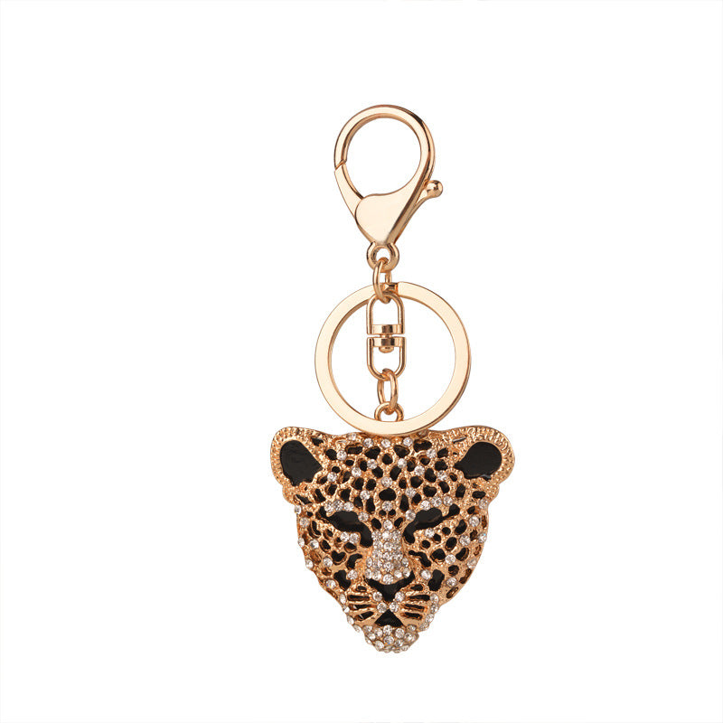 Little Creative Gifts Leopard Head Keychain Alloy