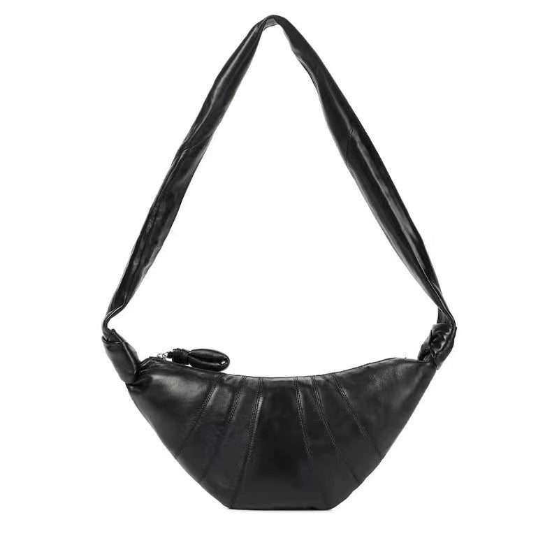 Leather Underarm Dumpling Bag Crossbody