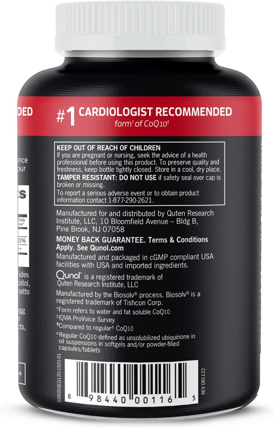 Qunol CoQ10 100mg Softgels: Enhanced Absorption, Heart Health & Energy Support, Antioxidant Coenzyme Q10 Supplement - 120 Count, 4 Month Supply