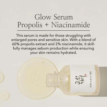 Beauty of Joseon Glow Serum with Propolis and Niacinamide - Hydrating, Soothing Solution for Uneven Skin Tone in Korean Skincare