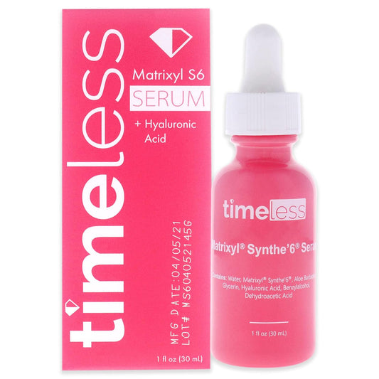 Timeless Skin Care Matrixyl Synthe’6 Serum - Skin-Focused Face Serum - Matrixyl Serum Infused with Hyaluronic Acid for Skin Moisture 1 Oz