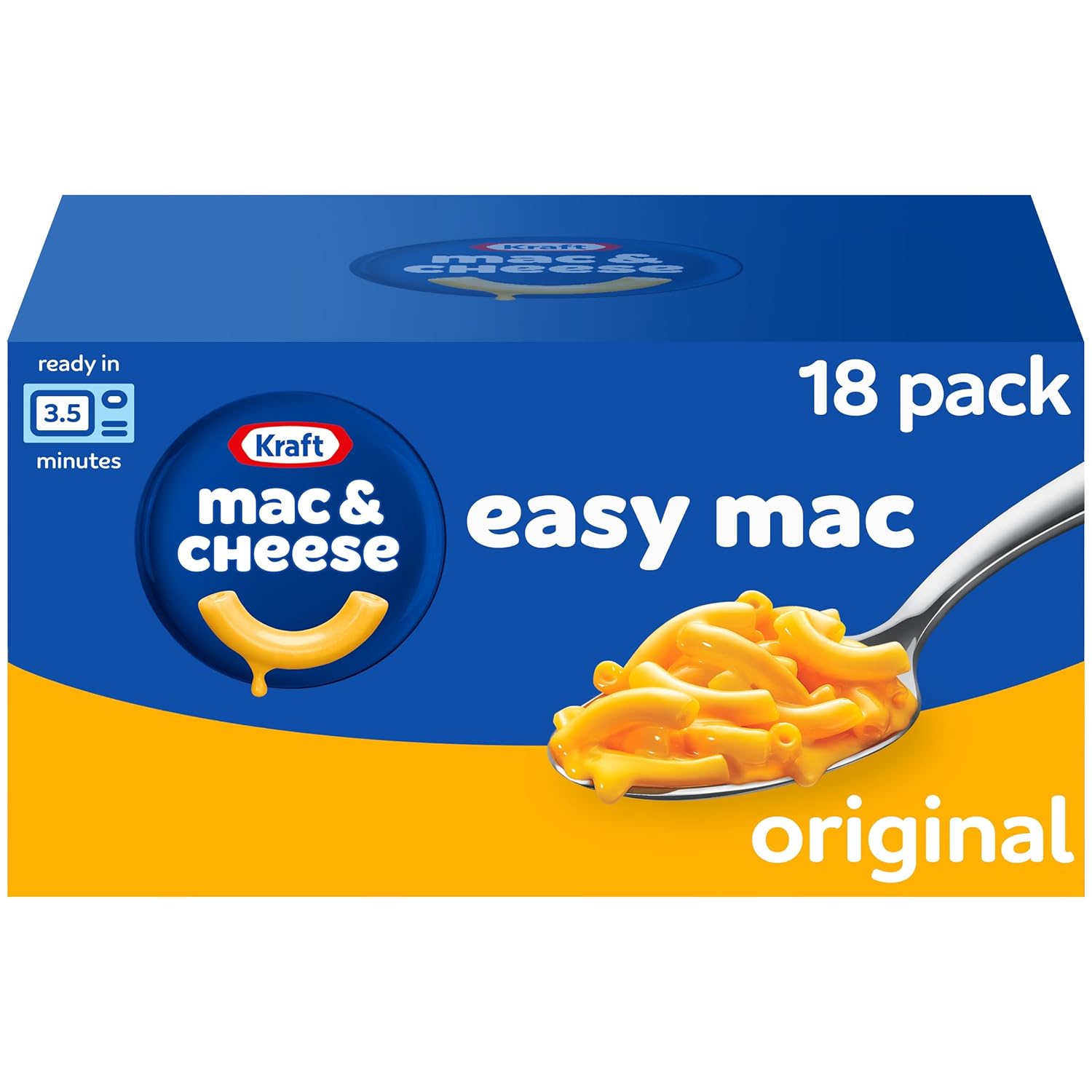 Kraft Easy Mac: Original Macaroni & Cheese Microwavable Dinner - 18 Packets