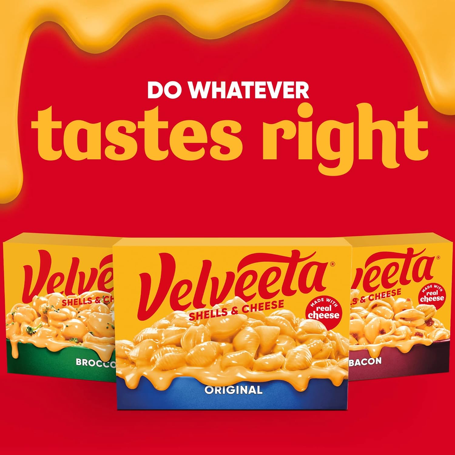 Velveeta Shells & Cheese: Original Shell Pasta & Cheese Sauce Meal, 3-Pack (12 oz Boxes)