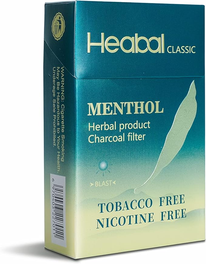 HEABAL Herbal Cigarettes - Nicotine Free & Tobacco Free 20/Pack (Menthol)