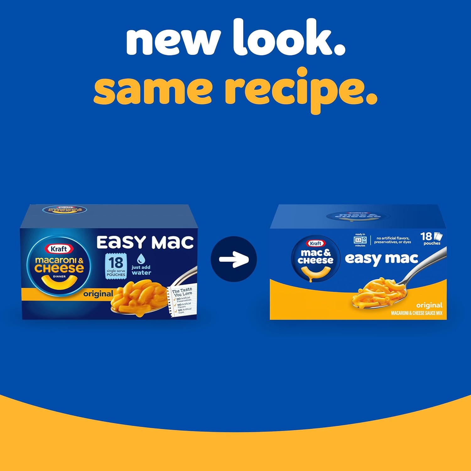 Kraft Easy Mac: Original Macaroni & Cheese Microwavable Dinner - 18 Packets