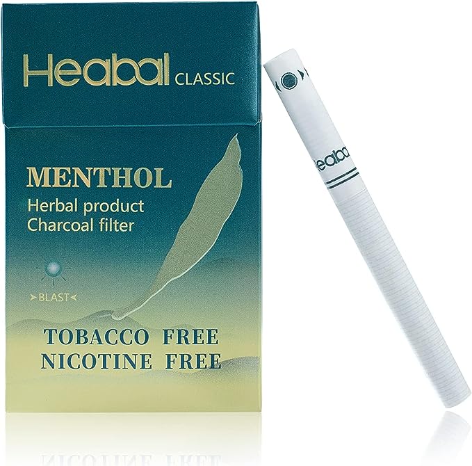 HEABAL Herbal Cigarettes - Nicotine Free & Tobacco Free 20/Pack (Menthol)