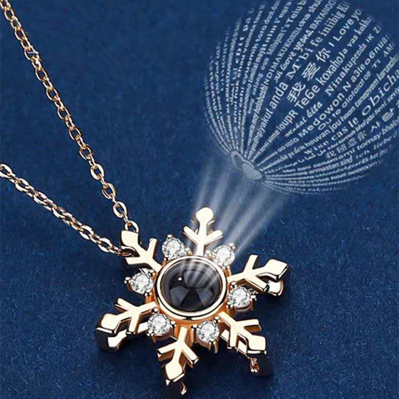 New Snow Projection Necklace For Women