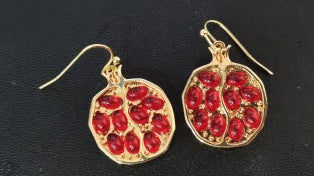 Bohemian Red Pomegranate Seed Women Earrings