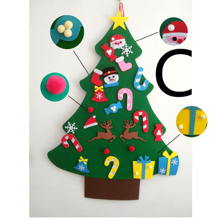DIY Felt Christmas Tree With Three-dimensional Christmas Tree