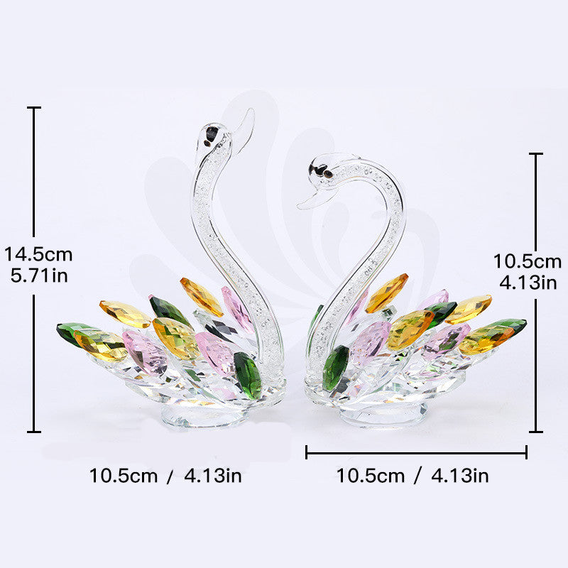 Modern Crystal Swan Decoration Wedding Gifts