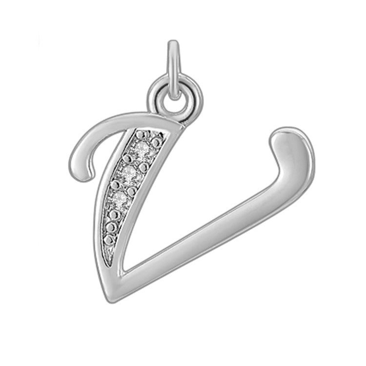 Creative Diamond-embedded Capital 26 English Letter Pendant Necklace Bracelet