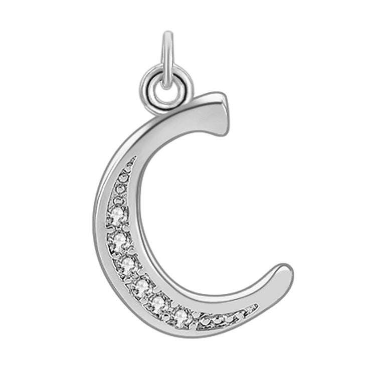 Creative Diamond-embedded Capital 26 English Letter Pendant Necklace Bracelet