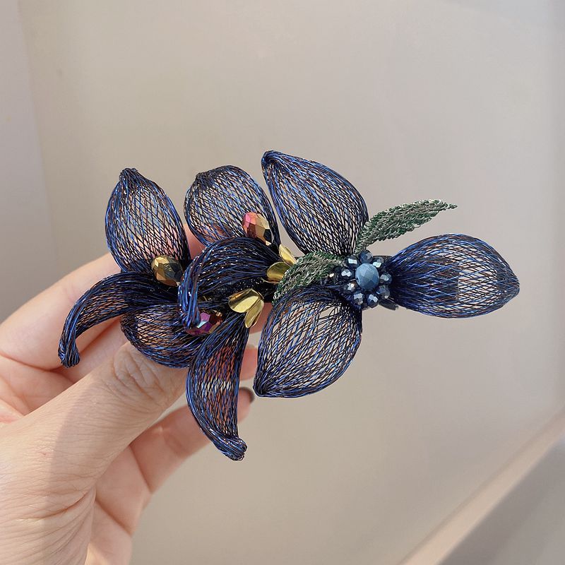 Elegant Flower-de-Luce Romantic Barrettes