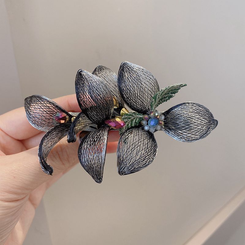 Elegant Flower-de-Luce Romantic Barrettes