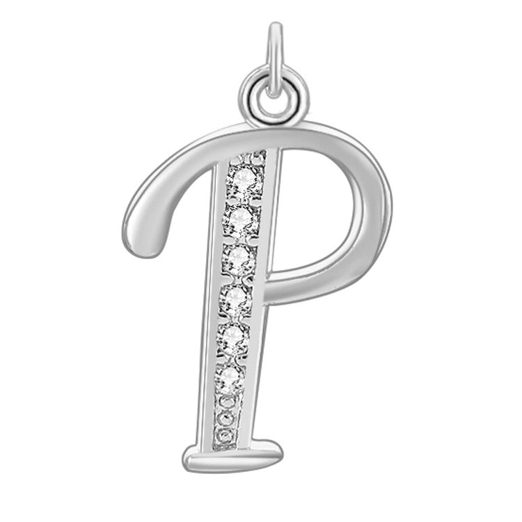 Creative Diamond-embedded Capital 26 English Letter Pendant Necklace Bracelet