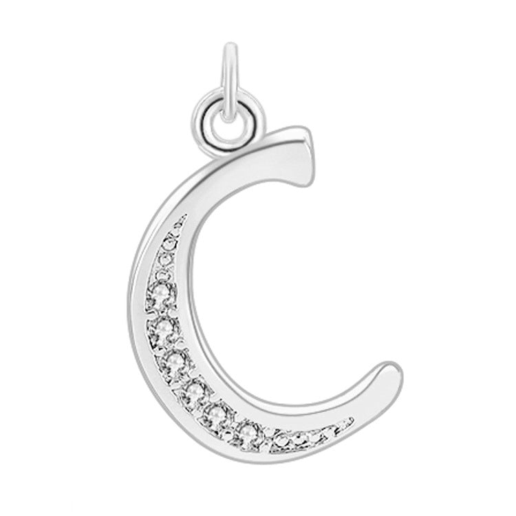 Creative Diamond-embedded Capital 26 English Letter Pendant Necklace Bracelet