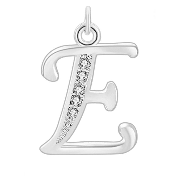 Creative Diamond-embedded Capital 26 English Letter Pendant Necklace Bracelet