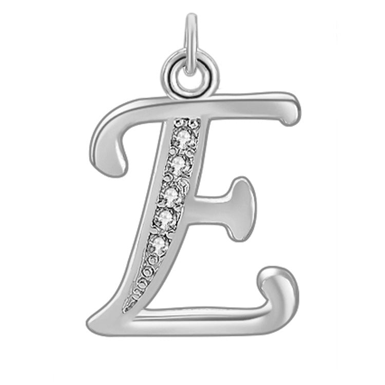 Creative Diamond-embedded Capital 26 English Letter Pendant Necklace Bracelet