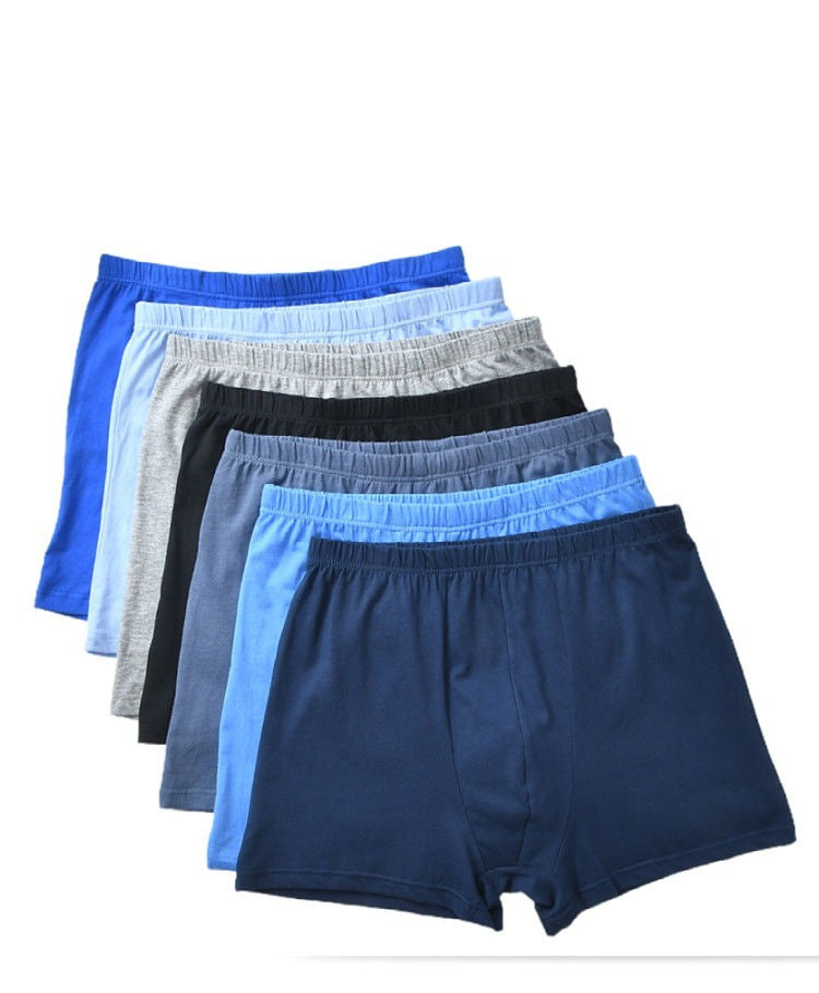 Men's Boxer Mid Waist Underwear Middle-aged And Elderly Cotton Shorts