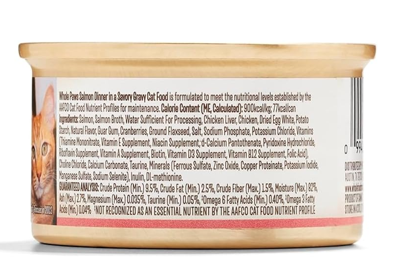 WHOLE PAWS Salmon in Broth Canned Cat Food, 3 OZ