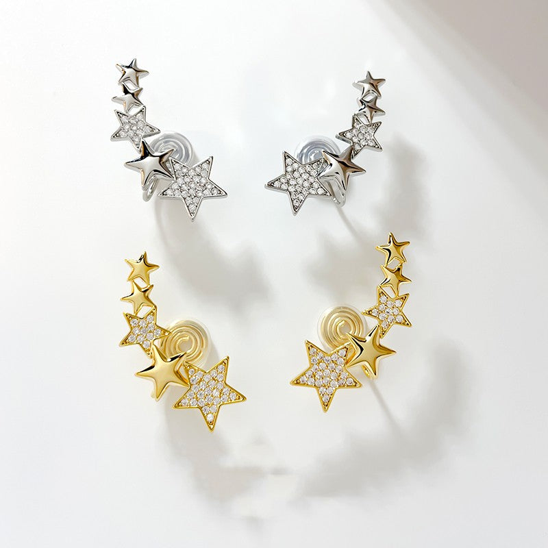 Star Zircon Without Ear Hole Female Ear Clip