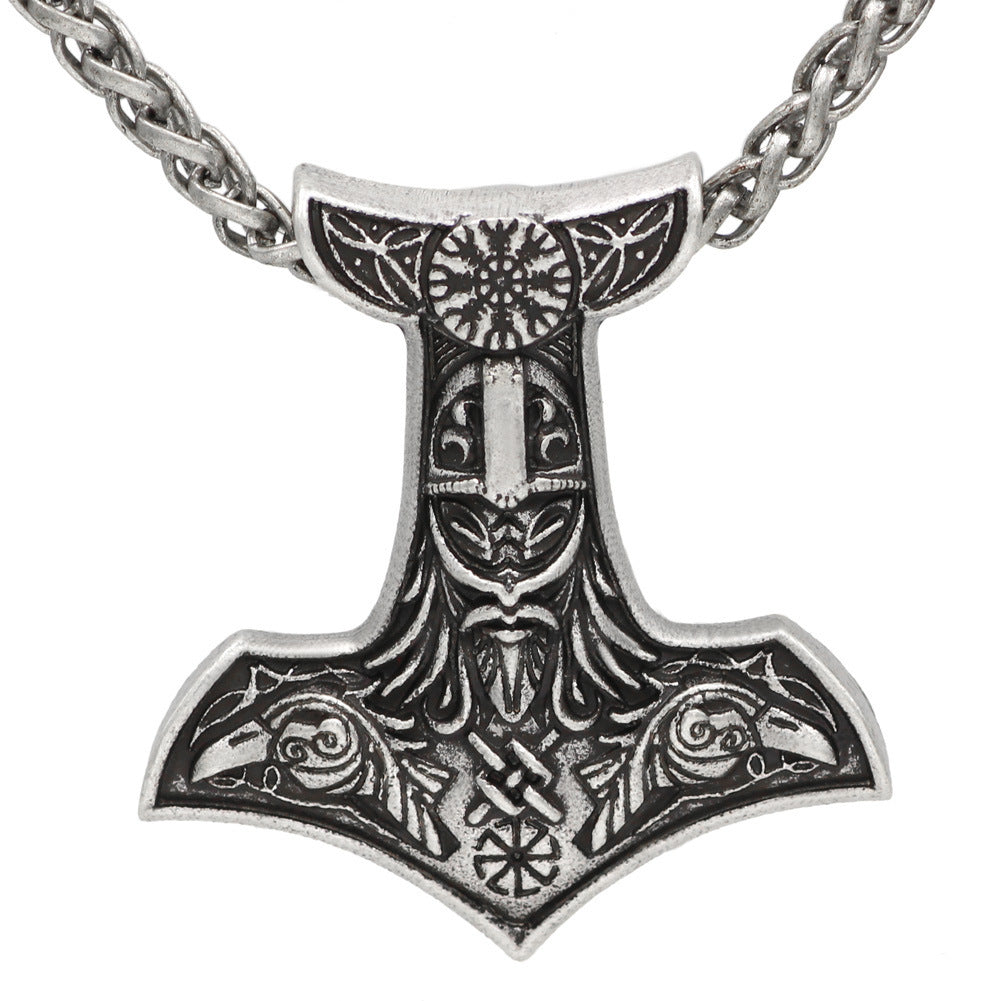 Viking Aoding Vintage Double-headed Crow Necklace Pendant