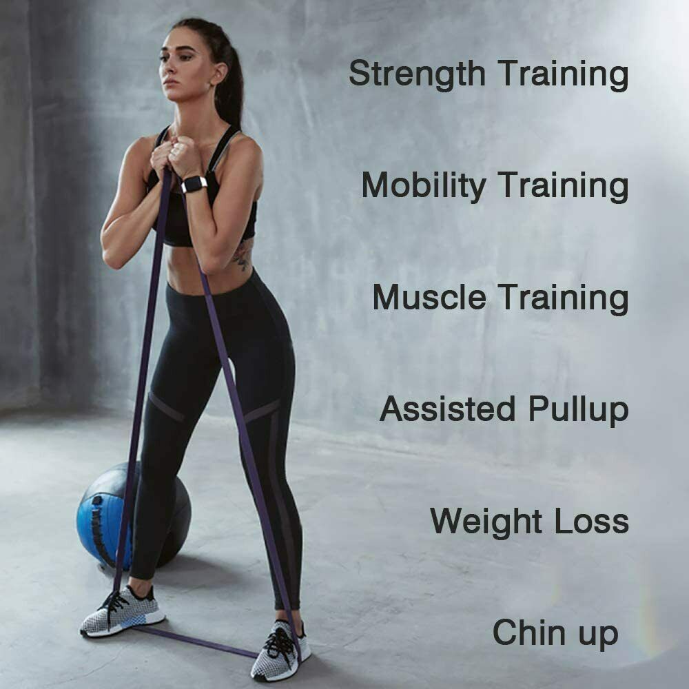 Pull Up Bands Heavy Duty Resistance Band For Gym Exercise Fitness Workout Set US