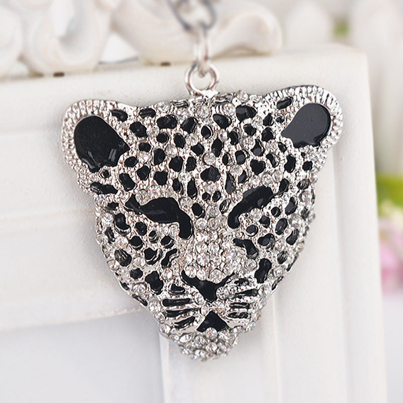 Little Creative Gifts Leopard Head Keychain Alloy