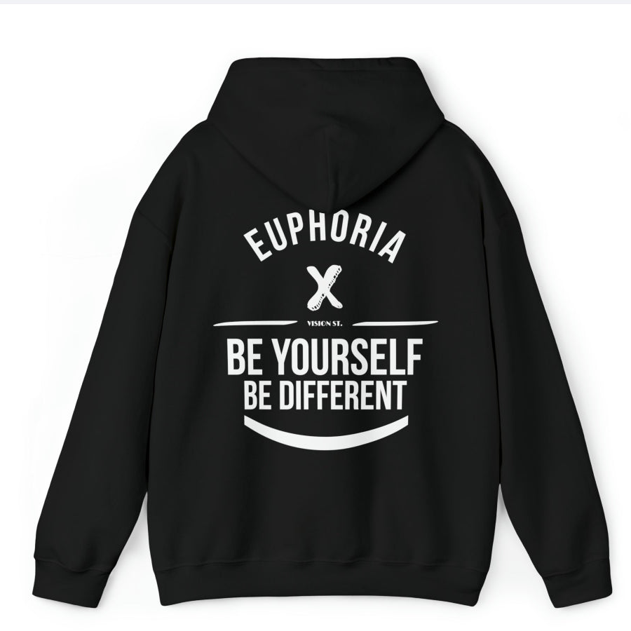 European And American Printing Euphoria Signature Velvet Padded Hooded Sweatshirt