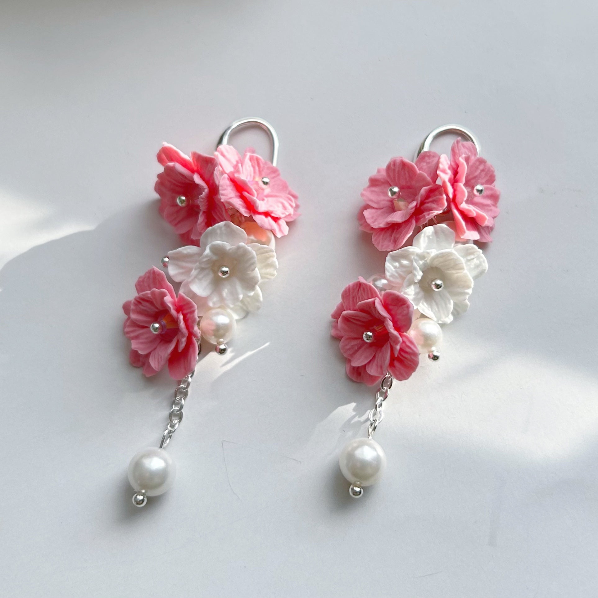 Soft Ceramic Rose Lover Earrings