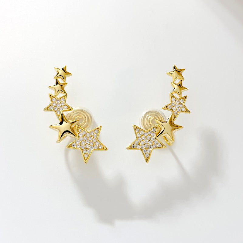 Star Zircon Without Ear Hole Female Ear Clip