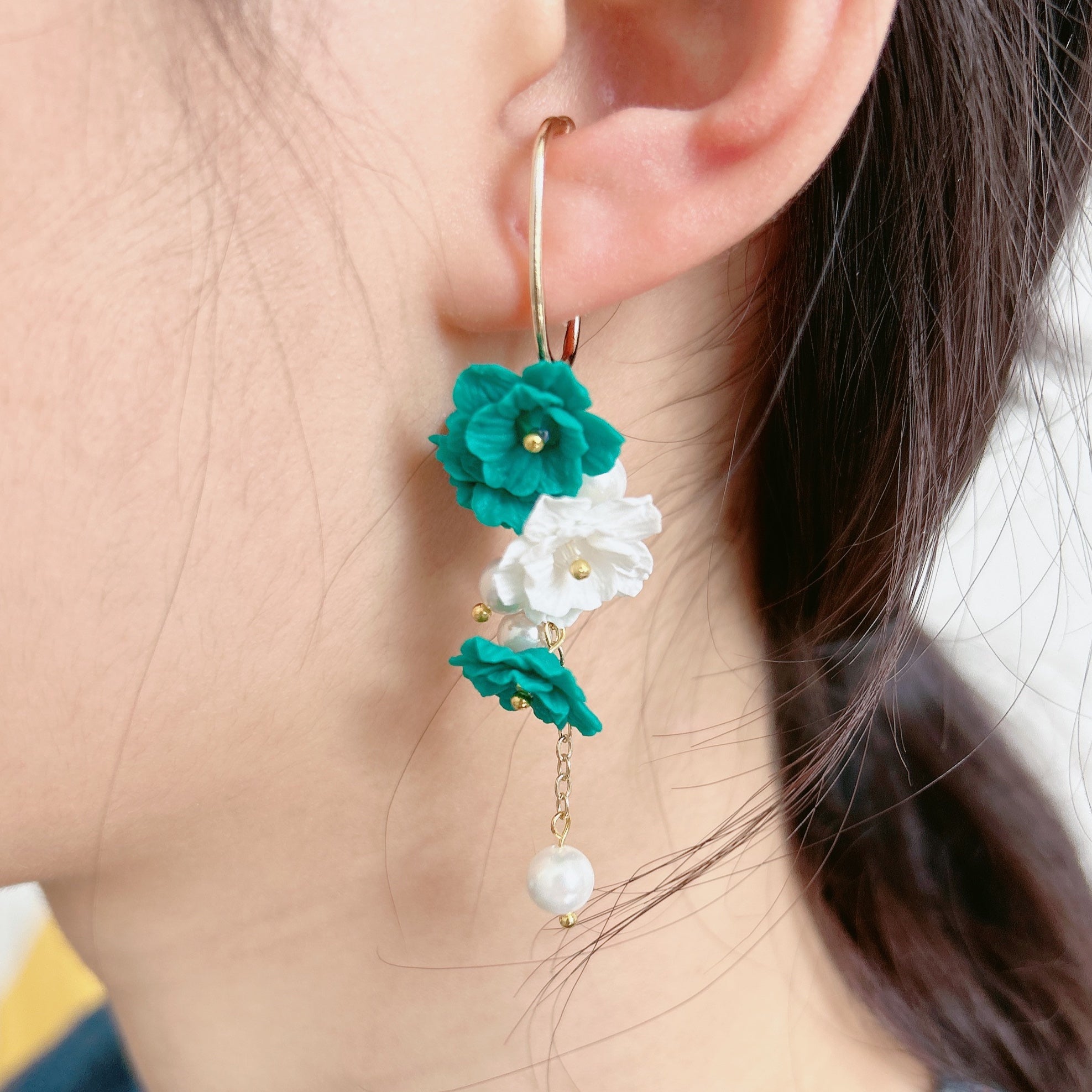 Soft Ceramic Rose Lover Earrings