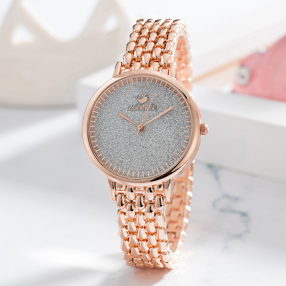 Wind Summer New Fashion Simple Full Diamond Small Dial Quartz Watch Ladies