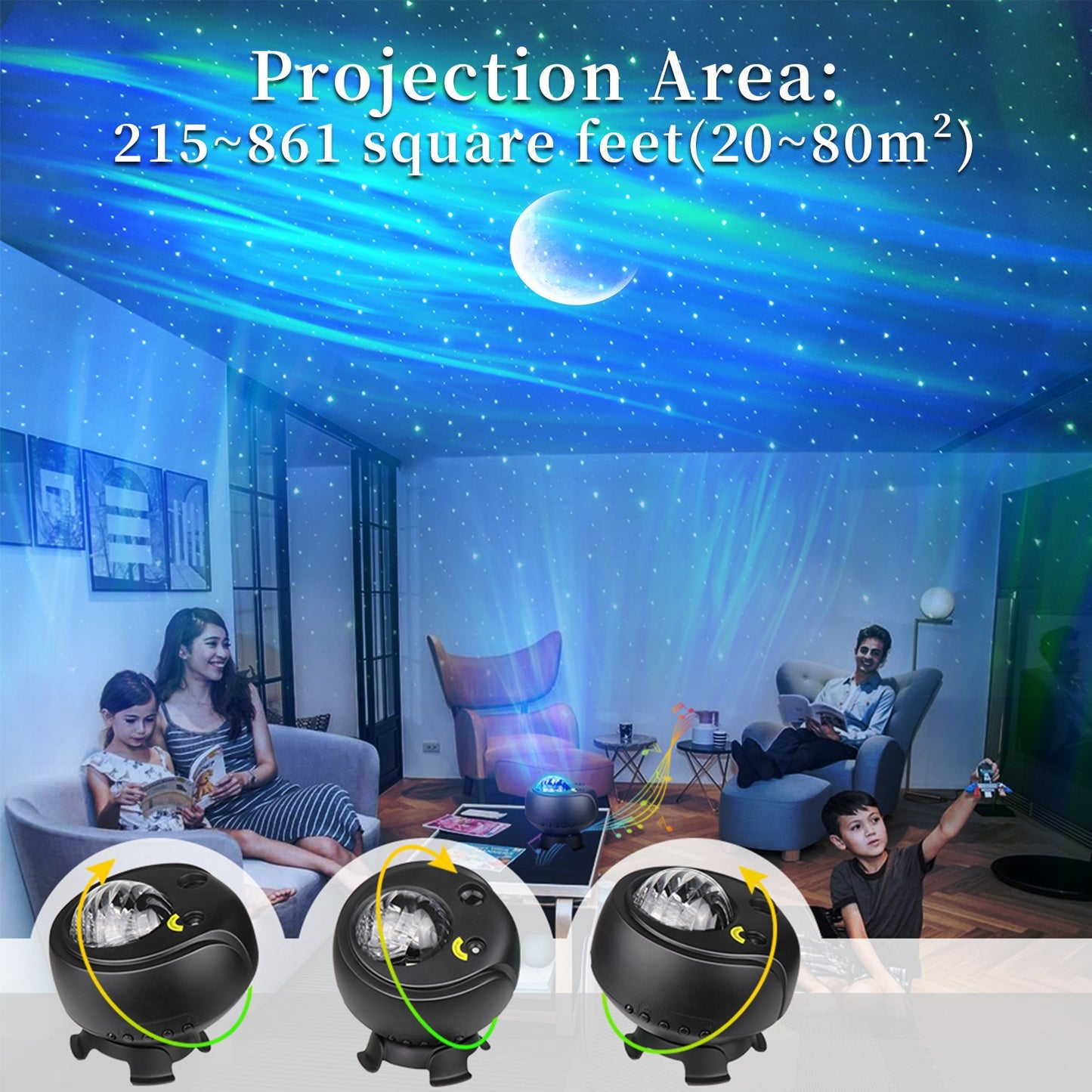 Northern Lights Starry Sky Dome Light Projection Atmosphere