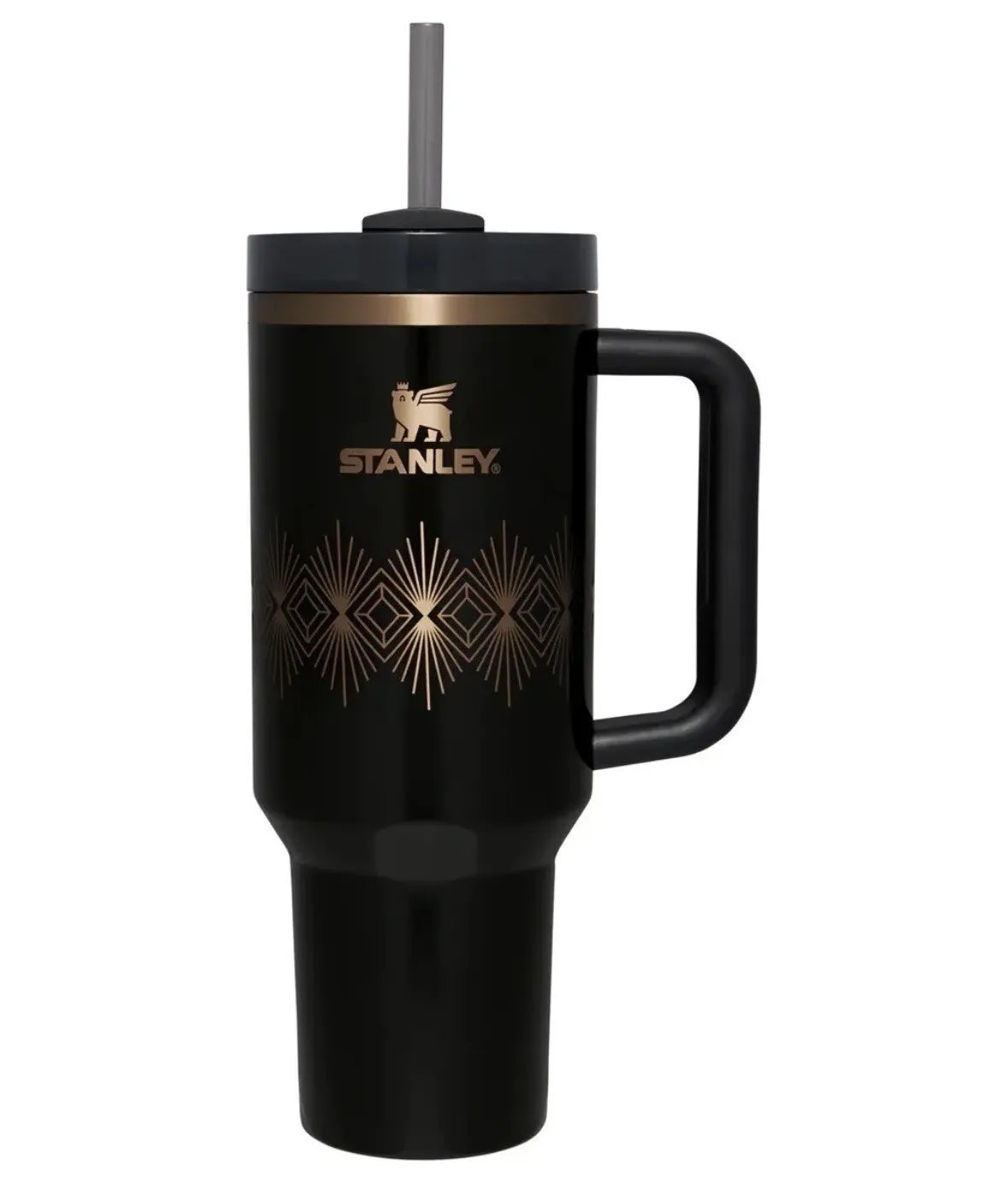 Stanley Deco Collection Quencher H2.0 FlowState™ Tumbler | 40 OZ Black Gloss